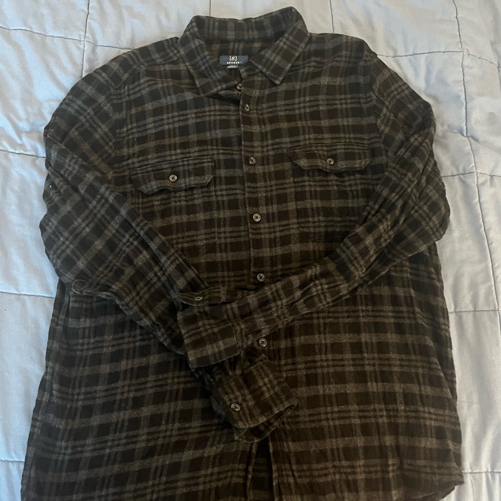 Black and grey flannel size large